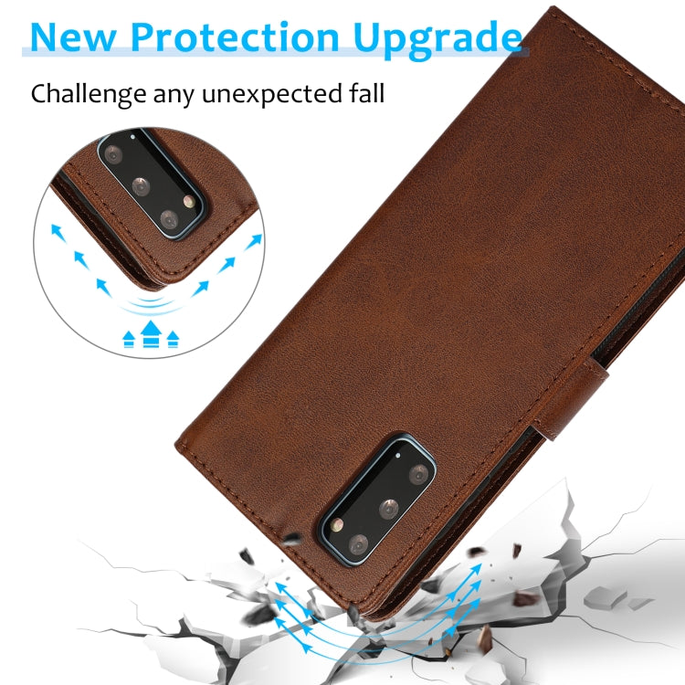 For Samsung Galaxy S20+ Calf Texture 2 in 1 Detachable Magnetic Back Cover Horizontal Flip Leather Case with Holder & Card Slots & Wallet & Photo Frame