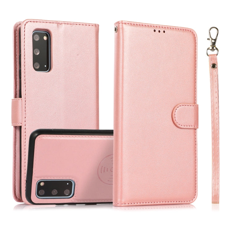 For Samsung Galaxy S20+ Calf Texture 2 in 1 Detachable Magnetic Back Cover Horizontal Flip Leather Case with Holder & Card Slots & Wallet & Photo Frame