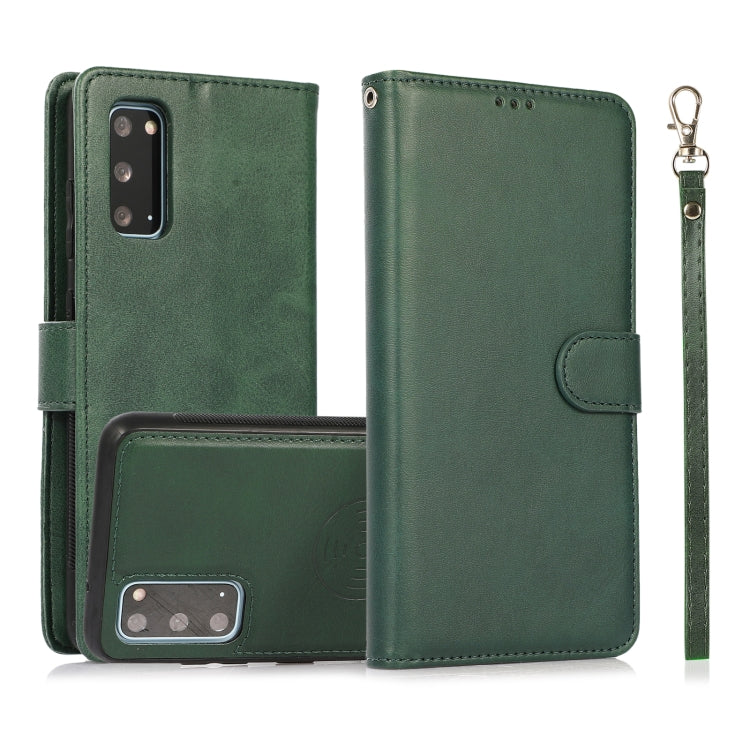 For Samsung Galaxy S20+ Calf Texture 2 in 1 Detachable Magnetic Back Cover Horizontal Flip Leather Case with Holder & Card Slots & Wallet & Photo Frame