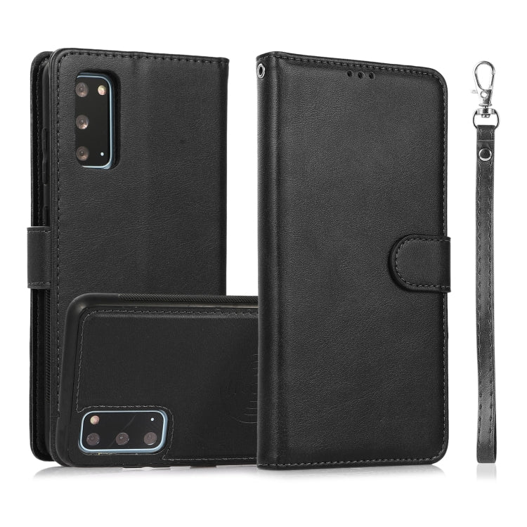 For Samsung Galaxy S20+ Calf Texture 2 in 1 Detachable Magnetic Back Cover Horizontal Flip Leather Case with Holder & Card Slots & Wallet & Photo Frame