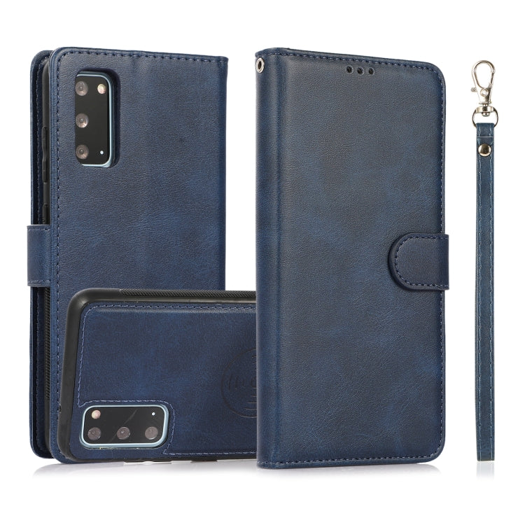 For Samsung Galaxy S20+ Calf Texture 2 in 1 Detachable Magnetic Back Cover Horizontal Flip Leather Case with Holder & Card Slots & Wallet & Photo Frame