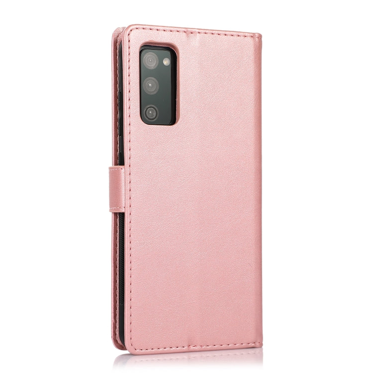 For Samsung Galaxy S20 FE Calf Texture 2 in 1 Detachable Magnetic Back Cover Horizontal Flip Leather Case with Holder & Card Slots & Wallet & Photo Frame