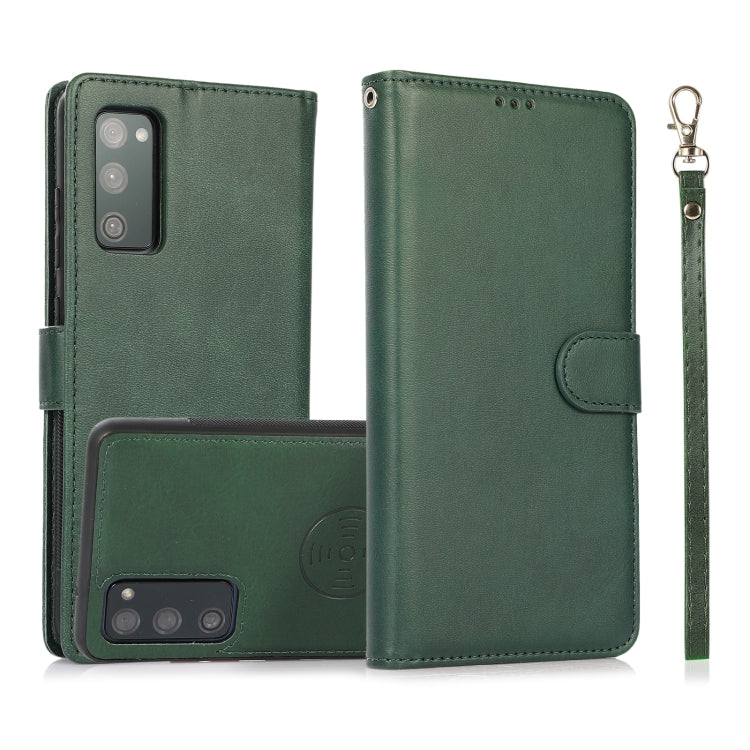 For Samsung Galaxy S20 FE Calf Texture 2 in 1 Detachable Magnetic Back Cover Horizontal Flip Leather Case with Holder & Card Slots & Wallet & Photo Frame