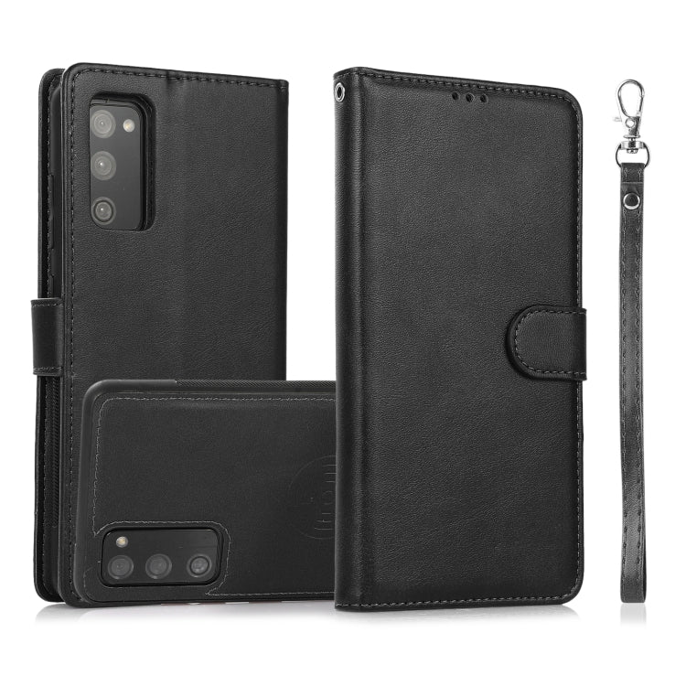 For Samsung Galaxy S20 FE Calf Texture 2 in 1 Detachable Magnetic Back Cover Horizontal Flip Leather Case with Holder & Card Slots & Wallet & Photo Frame