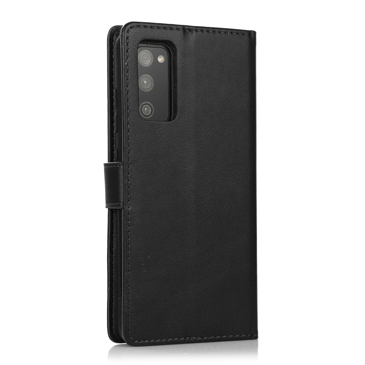 For Samsung Galaxy S20 FE Calf Texture 2 in 1 Detachable Magnetic Back Cover Horizontal Flip Leather Case with Holder & Card Slots & Wallet & Photo Frame