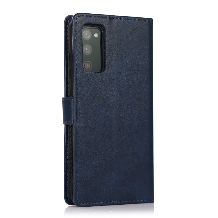 For Samsung Galaxy S20 FE Calf Texture 2 in 1 Detachable Magnetic Back Cover Horizontal Flip Leather Case with Holder & Card Slots & Wallet & Photo Frame