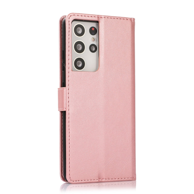 For Samsung Galaxy S21 Ultra 5G Calf Texture 2 in 1 Detachable Magnetic Back Cover Horizontal Flip Leather Case with Holder & Card Slots & Wallet & Photo Frame
