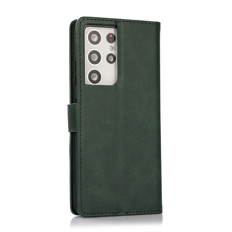 For Samsung Galaxy S21 Ultra 5G Calf Texture 2 in 1 Detachable Magnetic Back Cover Horizontal Flip Leather Case with Holder & Card Slots & Wallet & Photo Frame