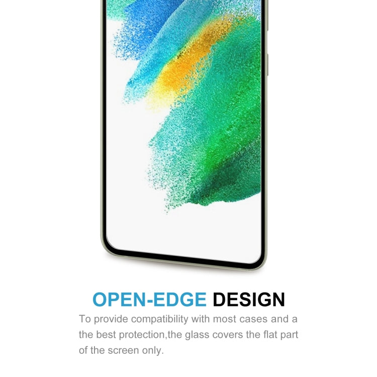 For Samsung Galaxy S21 FE 5G 50 PCS 0.26mm 9H 2.5D Tempered Glass Film, Fingerprint Unlocking Is Not Supported