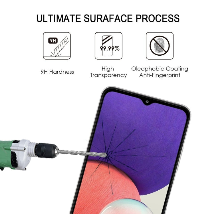 For Samsung Galaxy A22 5G 25 PCS Full Glue Full Screen Tempered Glass Film