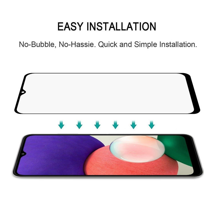 For Samsung Galaxy A22 5G 25 PCS Full Glue Full Screen Tempered Glass Film