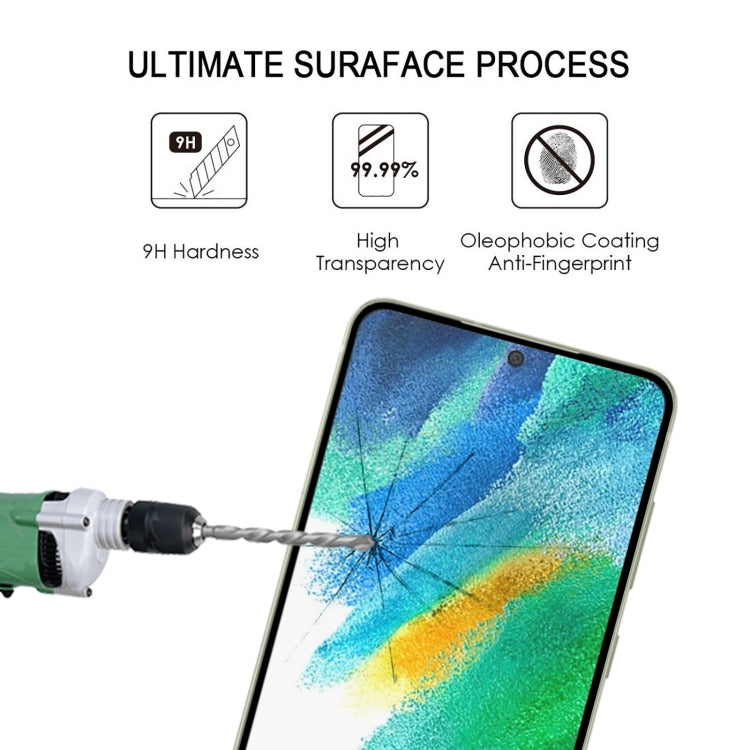 For Samsung Galaxy S21 FE 5G 25 PCS Full Glue Full Screen Tempered Glass Film