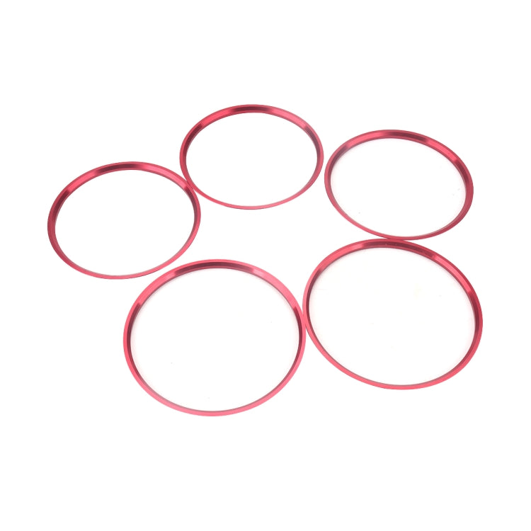 A5819-01 5 PCS Car Red Air Conditioner Air Outlet Decorative Ring for Mercedes-Benz