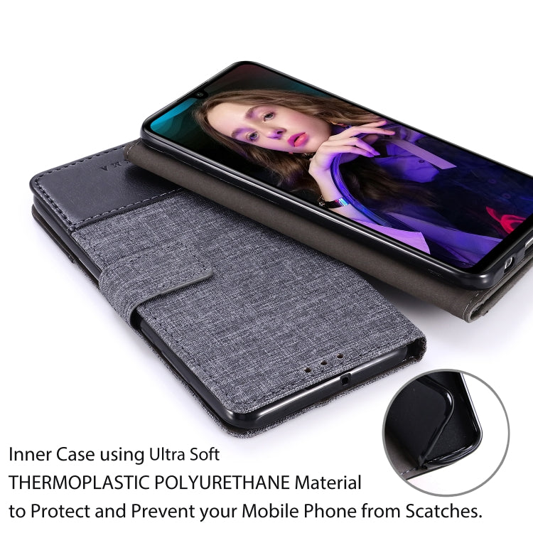 For Huawei P30 Lite MUXMA MX102 Horizontal Flip Canvas Leather Case with Stand & Card Slot & Wallet Function
