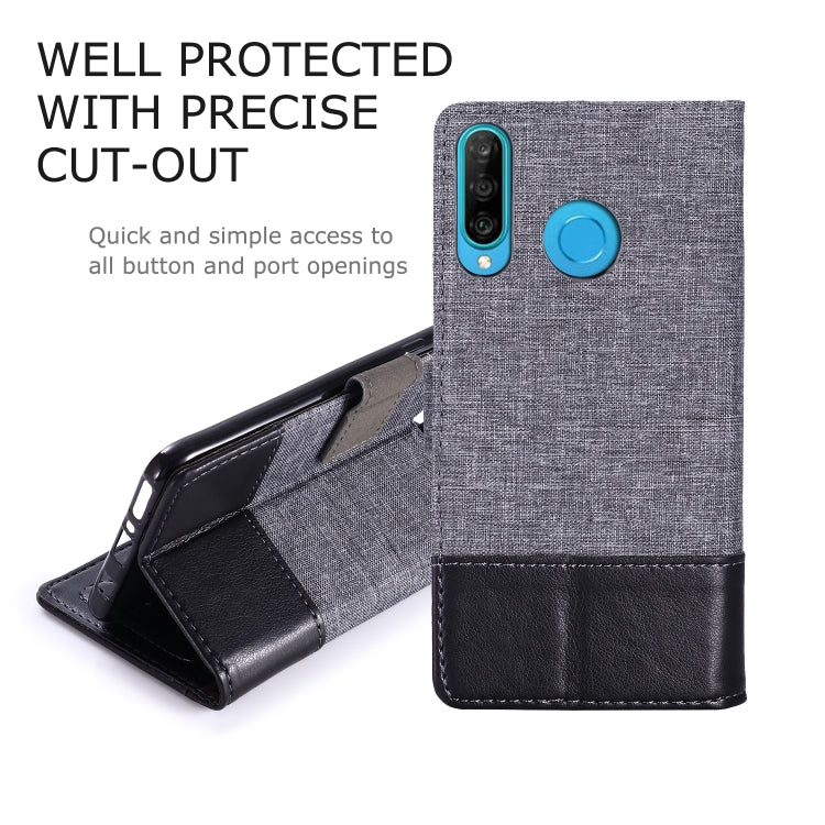 For Huawei P30 Lite MUXMA MX102 Horizontal Flip Canvas Leather Case with Stand & Card Slot & Wallet Function