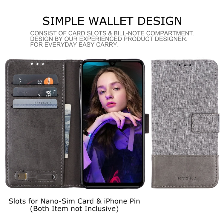 For Huawei P30 Lite MUXMA MX102 Horizontal Flip Canvas Leather Case with Stand & Card Slot & Wallet Function