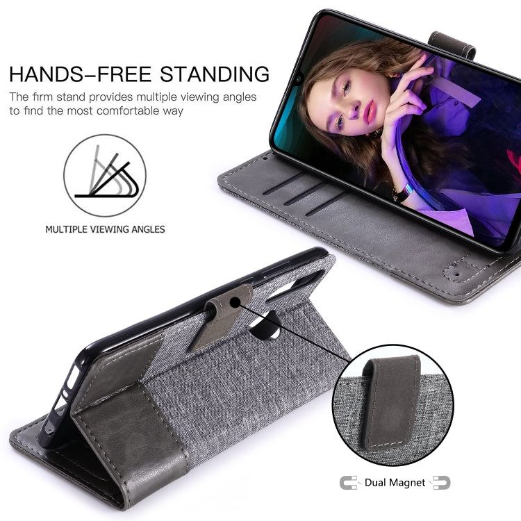 For Huawei P30 Lite MUXMA MX102 Horizontal Flip Canvas Leather Case with Stand & Card Slot & Wallet Function