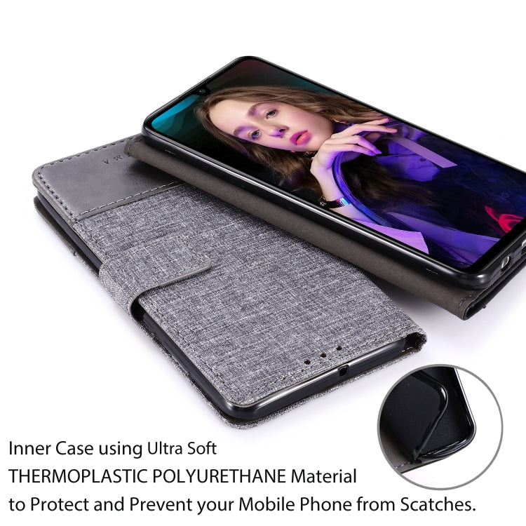 For Huawei P30 Lite MUXMA MX102 Horizontal Flip Canvas Leather Case with Stand & Card Slot & Wallet Function