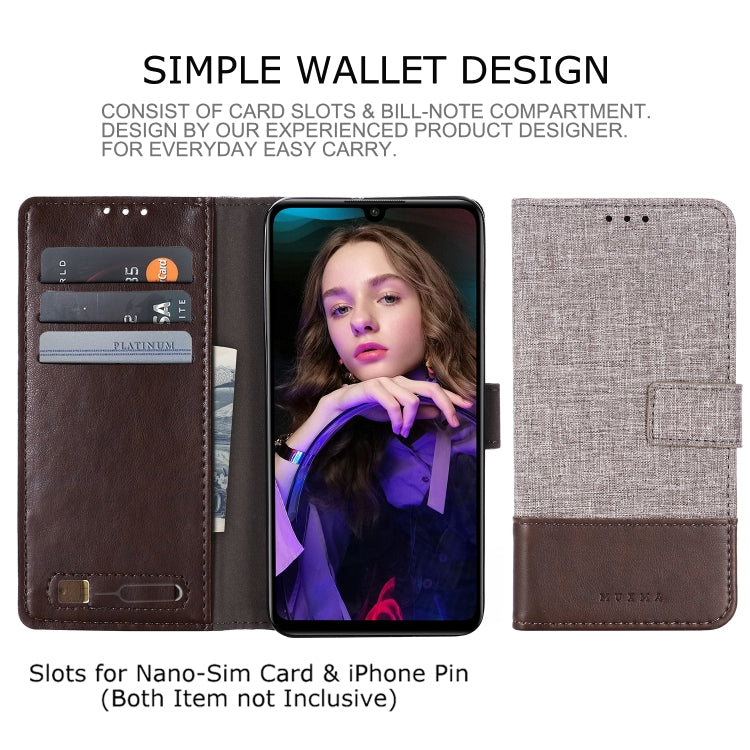 For Huawei P30 Lite MUXMA MX102 Horizontal Flip Canvas Leather Case with Stand & Card Slot & Wallet Function