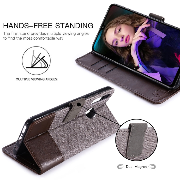 For Huawei P30 Lite MUXMA MX102 Horizontal Flip Canvas Leather Case with Stand & Card Slot & Wallet Function