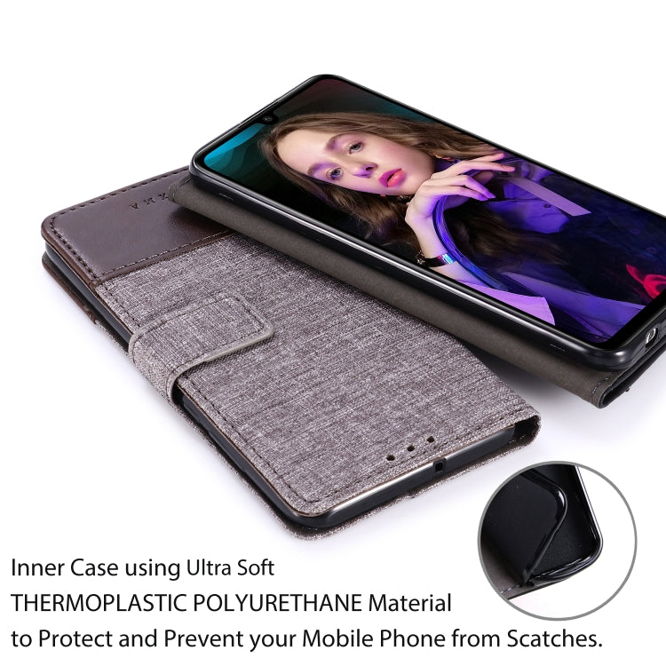 For Huawei P30 Lite MUXMA MX102 Horizontal Flip Canvas Leather Case with Stand & Card Slot & Wallet Function