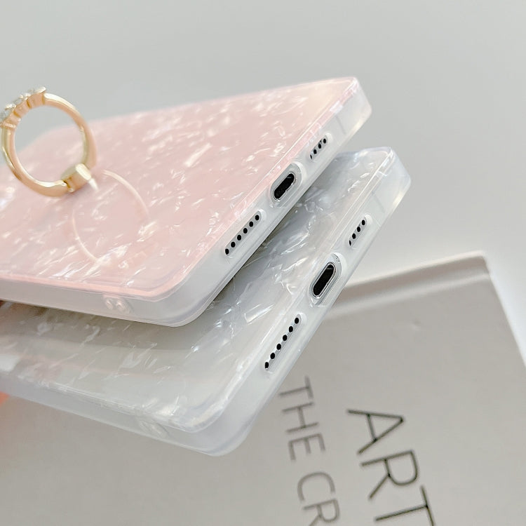 For iPhone 11 Pro Shell Pattern Straight-Edge Soft TPU Protective Casewith Ring Holder