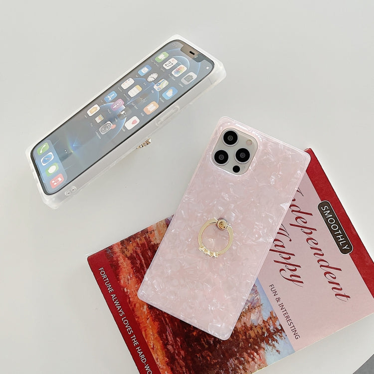 For iPhone 11 Pro Shell Pattern Straight-Edge Soft TPU Protective Casewith Ring Holder