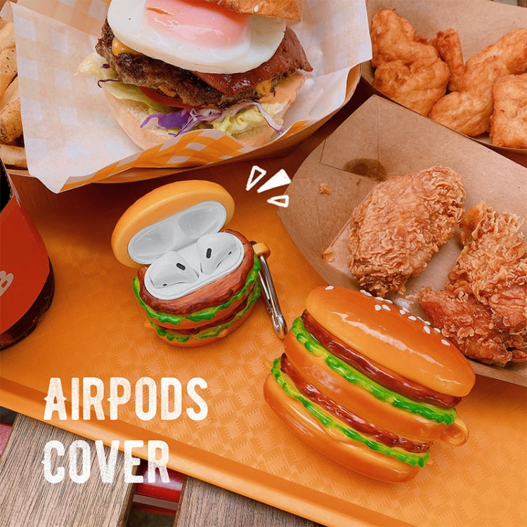 Burger Shape Silicone Wireless Earphone Protective Case For AirPods 1 / 2
