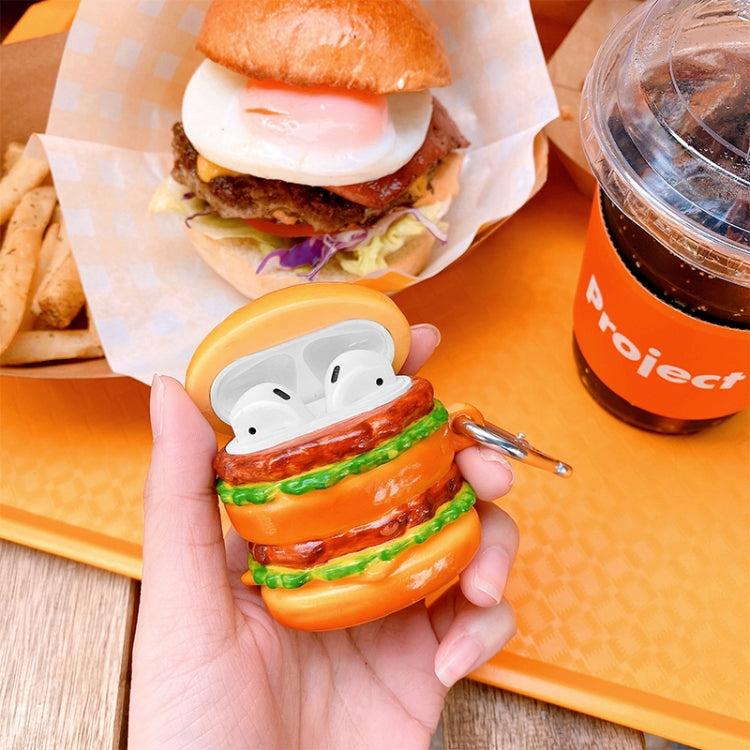 Burger Shape Silicone Wireless Earphone Protective Case For AirPods 1 / 2