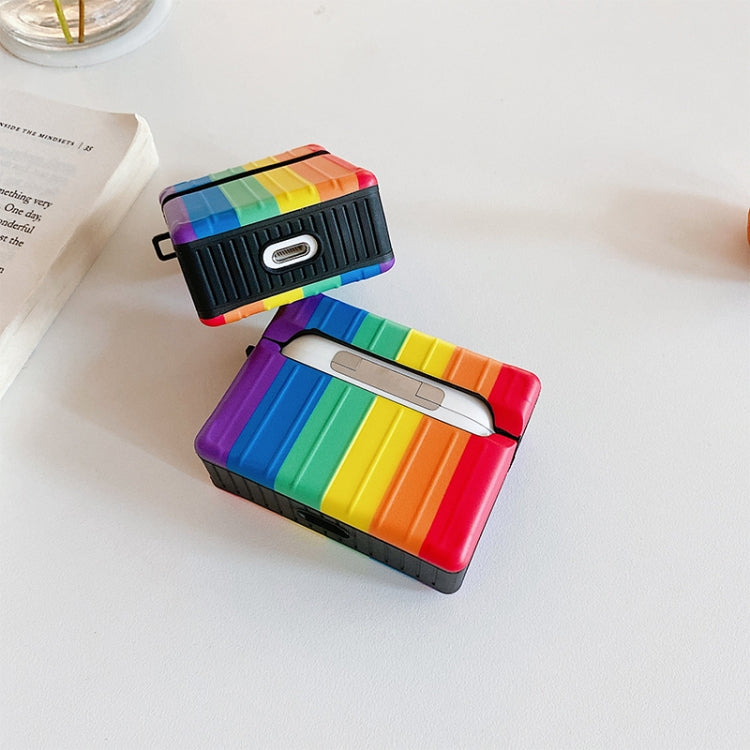 Rainbow Silicone Wireless Earphone Protective Case For AirPods 1 / 2