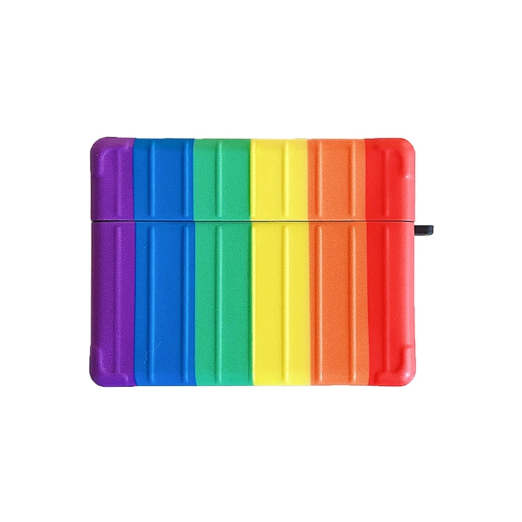 Rainbow Silicone Wireless Earphone Protective Case For AirPods Pro