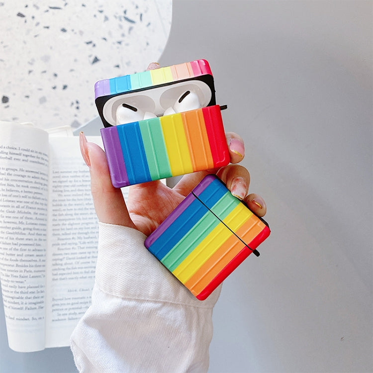 Rainbow Silicone Wireless Earphone Protective Case For AirPods Pro