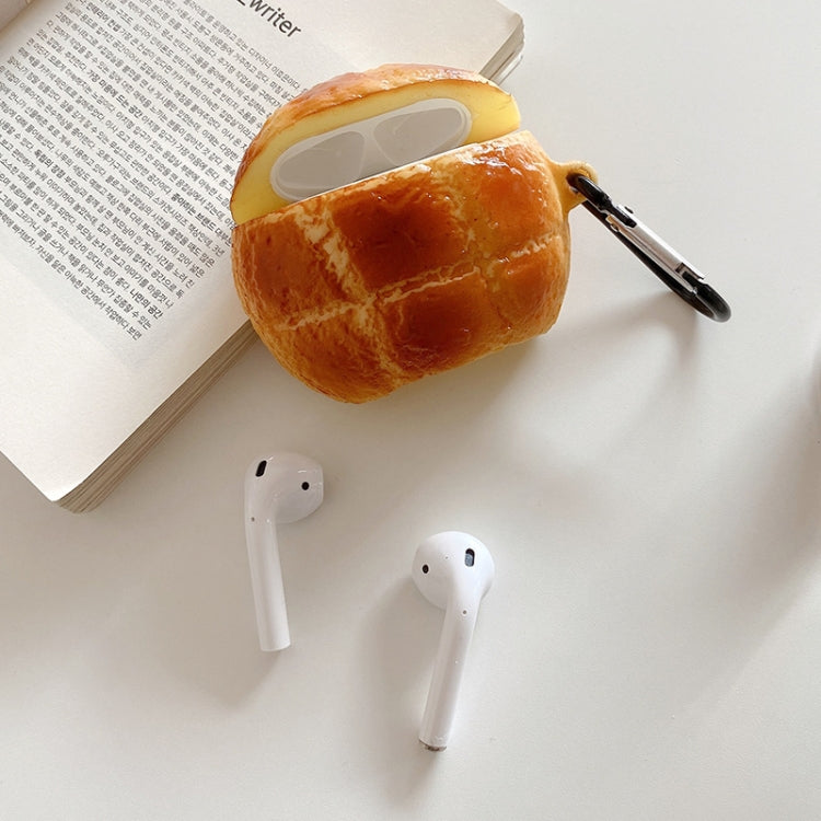Pineapple Bag Shape Silicone Wireless Earphone Protective Case with Hook Up For AirPods 1 / 2