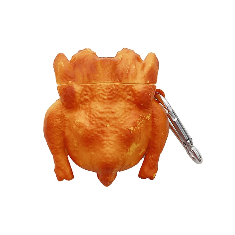 Roast Chicken Shape Silicone Wireless Earphone Protective Case with Hook Up For AirPods 1 / 2