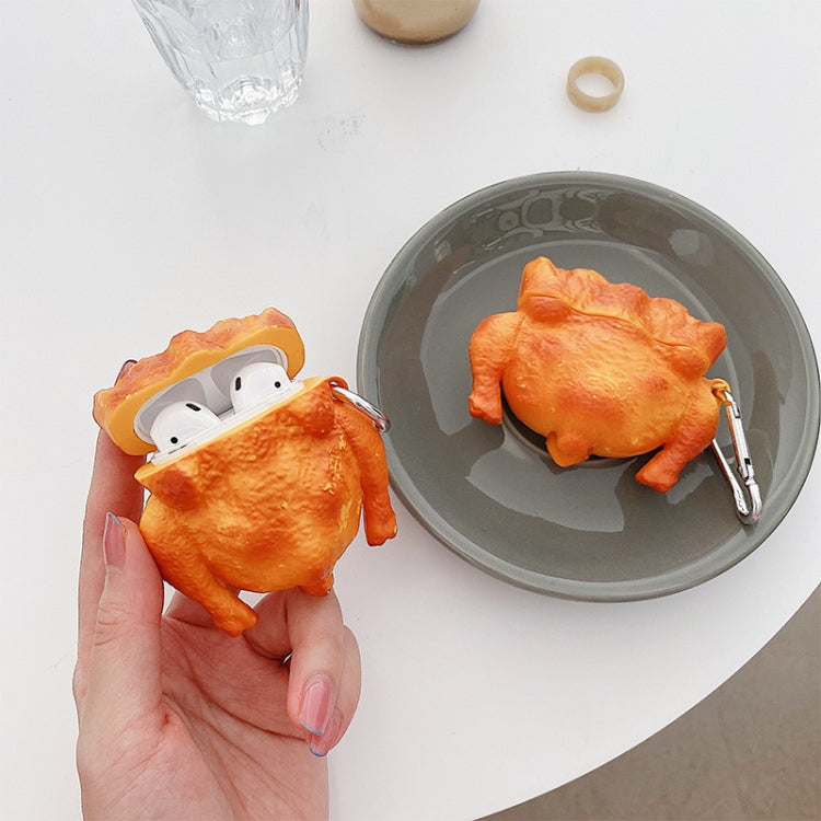 Roast Chicken Shape Silicone Wireless Earphone Protective Case with Hook Up For AirPods 1 / 2