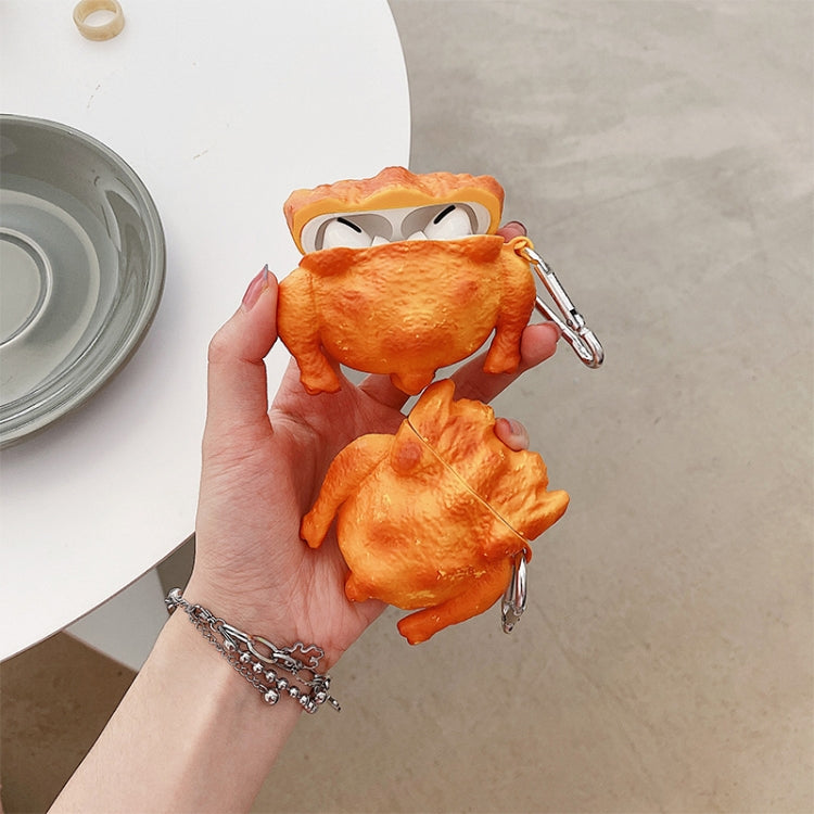 Roast Chicken Shape Silicone Wireless Earphone Protective Case with Hook Up For AirPods 1 / 2