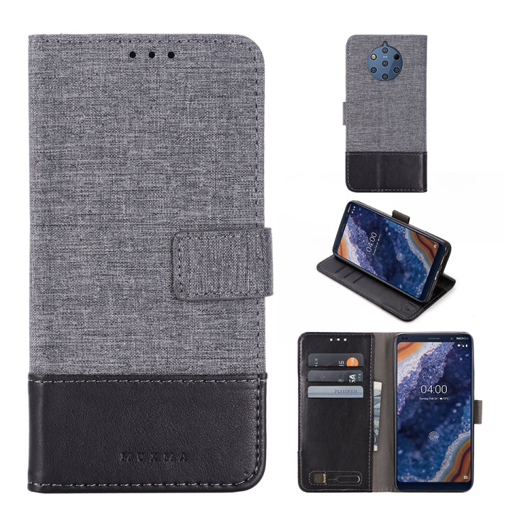 For Nokia 9 PureView MUXMA MX102 Horizontal Flip Canvas Leather Case with Stand & Card Slot & Wallet Function