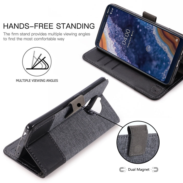 For Nokia 9 PureView MUXMA MX102 Horizontal Flip Canvas Leather Case with Stand & Card Slot & Wallet Function