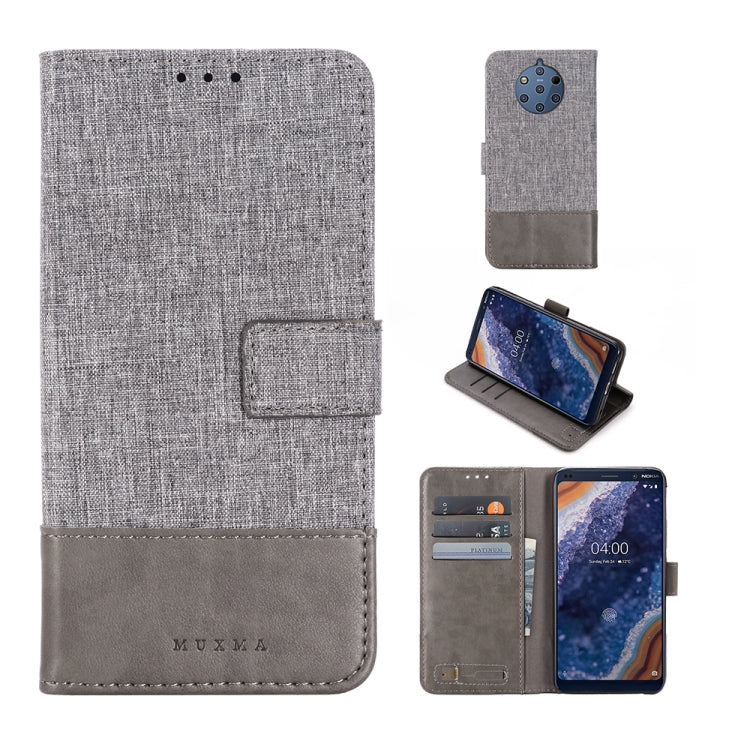 For Nokia 9 PureView MUXMA MX102 Horizontal Flip Canvas Leather Case with Stand & Card Slot & Wallet Function