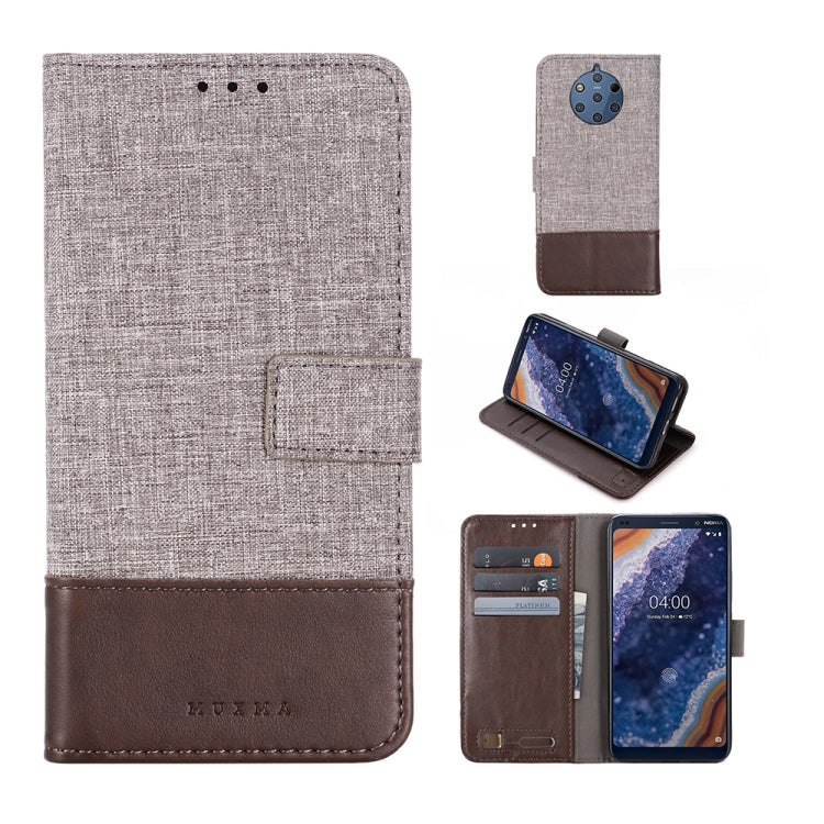 For Nokia 9 PureView MUXMA MX102 Horizontal Flip Canvas Leather Case with Stand & Card Slot & Wallet Function