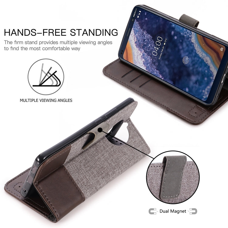 For Nokia 9 PureView MUXMA MX102 Horizontal Flip Canvas Leather Case with Stand & Card Slot & Wallet Function