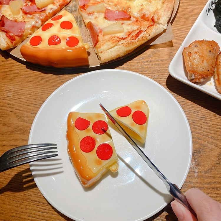 Pizza Shape Silicone Wireless Earphone Protective Case For AirPods 1 / 2