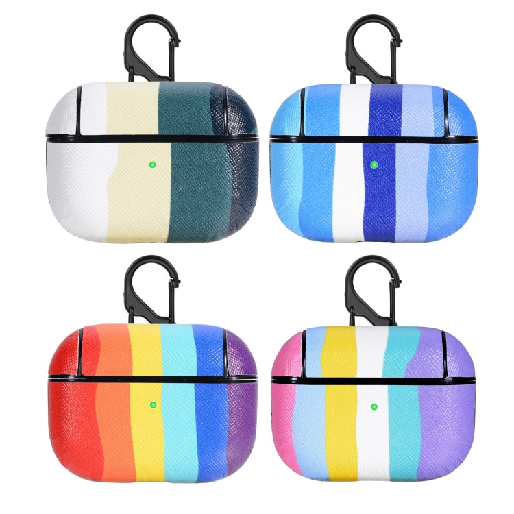 Rainbow Skin Sticking Earphone Protective Case with Hook For AirPods Pro
