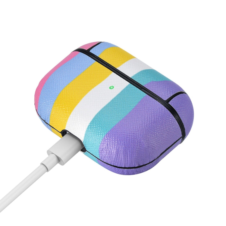 Rainbow Skin Sticking Earphone Protective Case with Hook For AirPods Pro