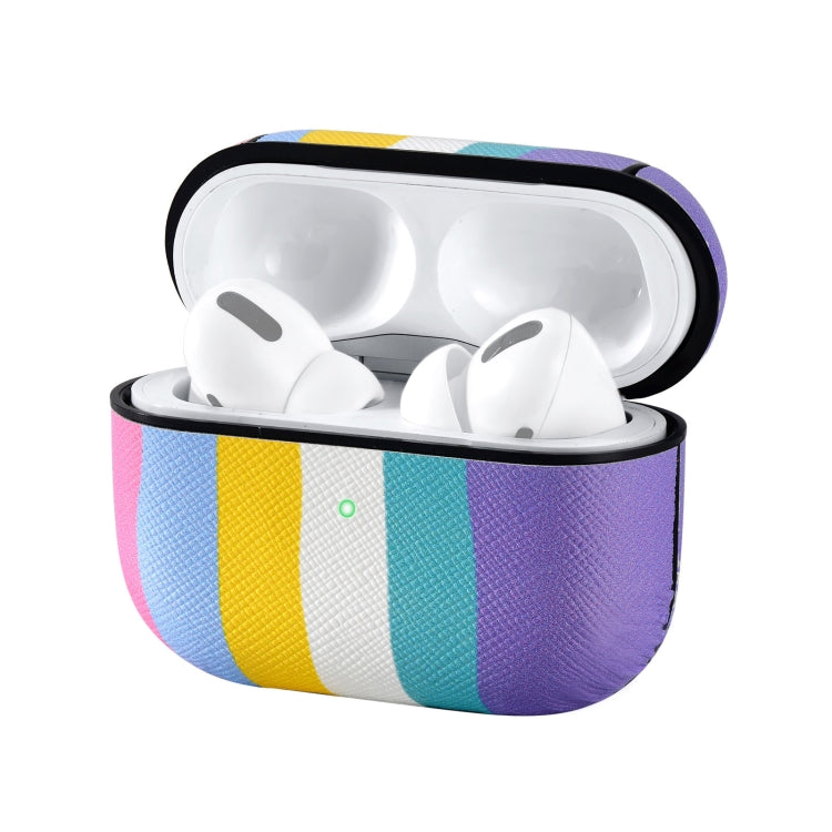 Rainbow Skin Sticking Earphone Protective Case with Hook For AirPods Pro