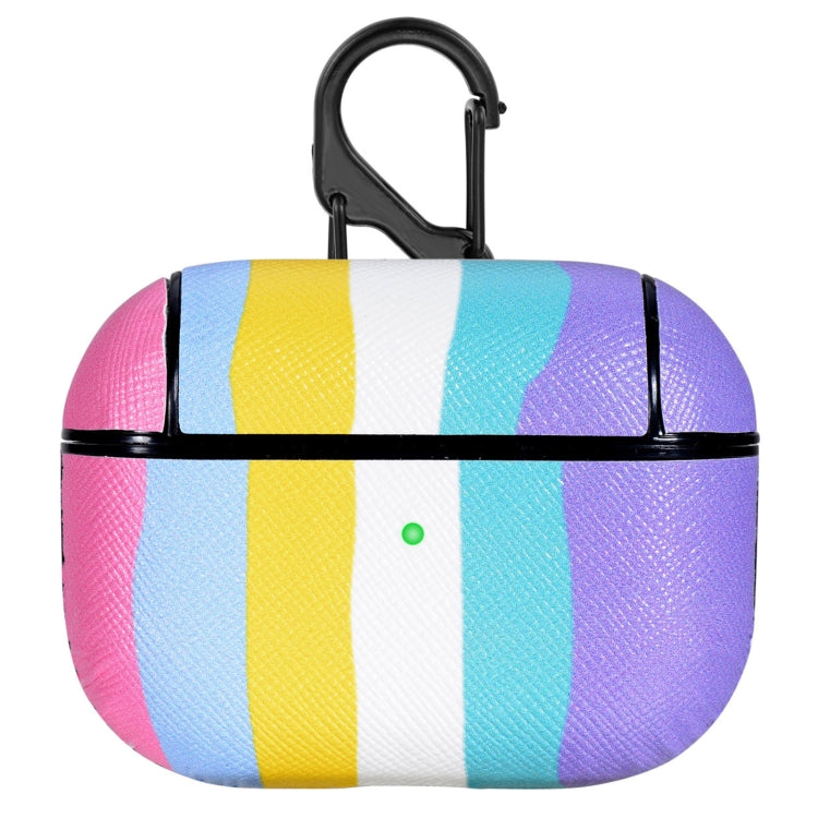 Rainbow Skin Sticking Earphone Protective Case with Hook For AirPods Pro