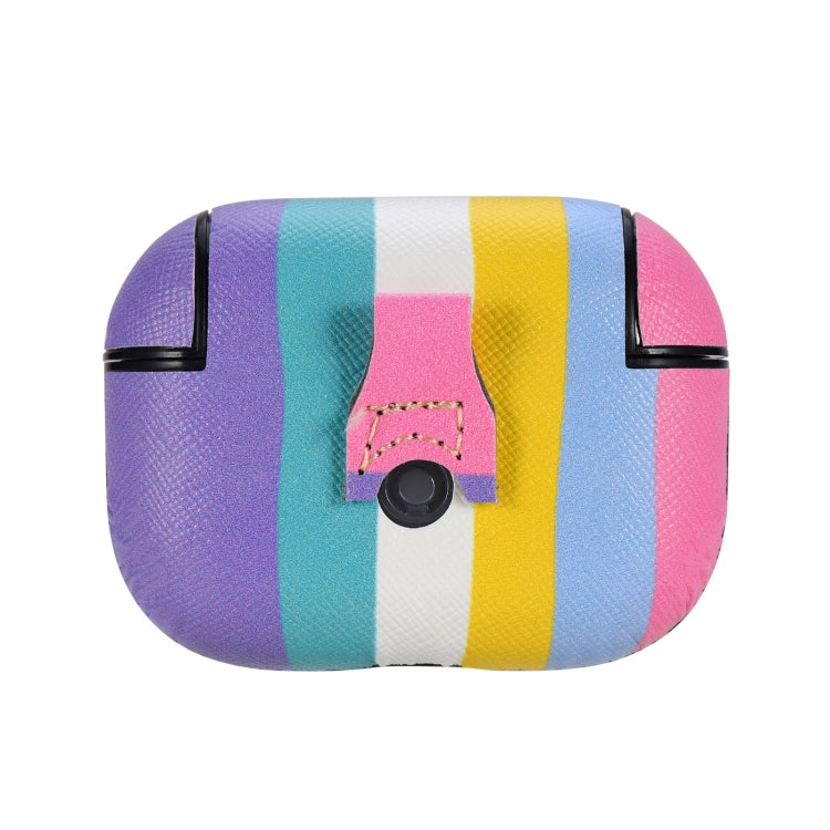 Rainbow Skin Sticking Earphone Protective Case with Hook For AirPods Pro