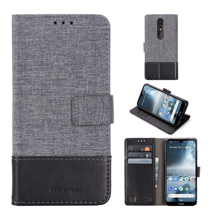 For Nokia 4.2 MUXMA MX102 Horizontal Flip Canvas Leather Case with Stand & Card Slot & Wallet Function