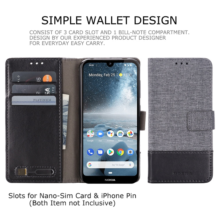 For Nokia 4.2 MUXMA MX102 Horizontal Flip Canvas Leather Case with Stand & Card Slot & Wallet Function