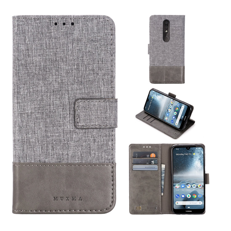 For Nokia 4.2 MUXMA MX102 Horizontal Flip Canvas Leather Case with Stand & Card Slot & Wallet Function